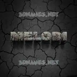 melodi in Cracked Stone style - 3D name wallpaper