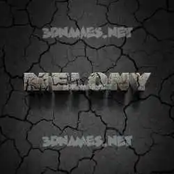 melony in Cracked Stone style - 3D name wallpaper