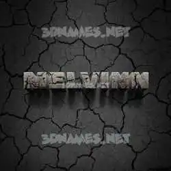 melvinn in Cracked Stone style - 3D name wallpaper