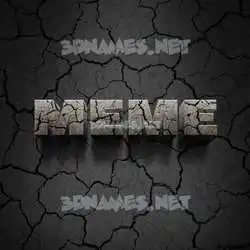 meme in Cracked Stone style - 3D name wallpaper