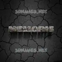 memoris in Cracked Stone style - 3D name wallpaper