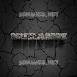 meramie in Cracked Stone style - 3D name wallpaper