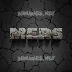 mers in Cracked Stone style - 3D name wallpaper