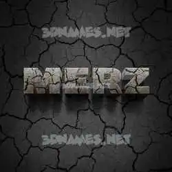 merz in Cracked Stone style - 3D name wallpaper