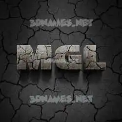 mgl in Cracked Stone style - 3D name wallpaper