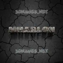 mharlon in Cracked Stone style - 3D name wallpaper