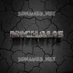 michalis in Cracked Stone style - 3D name wallpaper