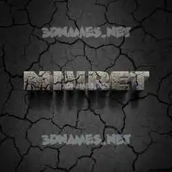 mihret in Cracked Stone style - 3D name wallpaper