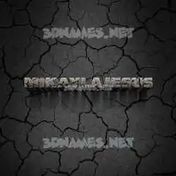 mikaylajesus in Cracked Stone style - 3D name wallpaper