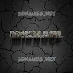 mikhael in Cracked Stone style - 3D name wallpaper