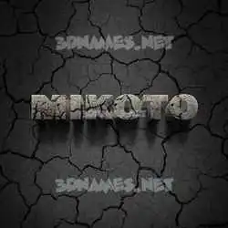 mikoto in Cracked Stone style - 3D name wallpaper