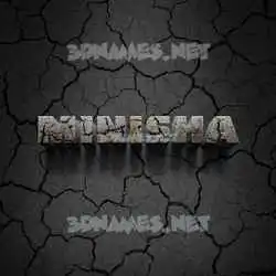 minisha in Cracked Stone style - 3D name wallpaper