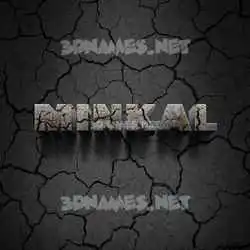 minkal in Cracked Stone style - 3D name wallpaper