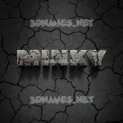 minky in Cracked Stone style - 3D name wallpaper