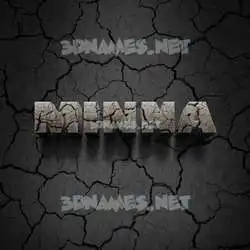 minna in Cracked Stone style - 3D name wallpaper