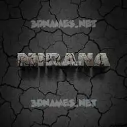 mirana in Cracked Stone style - 3D name wallpaper