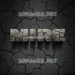 mire in Cracked Stone style - 3D name wallpaper