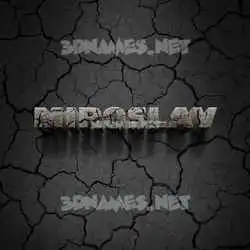 miroslav in Cracked Stone style - 3D name wallpaper