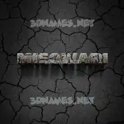 misowari in Cracked Stone style - 3D name wallpaper
