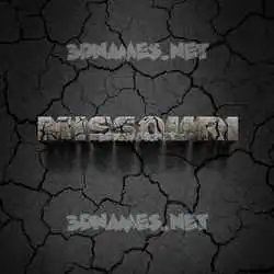 missouri in Cracked Stone style - 3D name wallpaper
