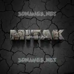 mitak in Cracked Stone style - 3D name wallpaper
