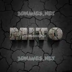 mito in Cracked Stone style - 3D name wallpaper