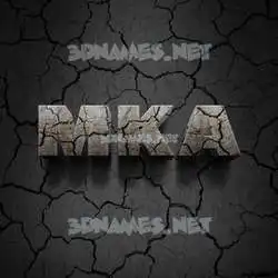 mka in Cracked Stone style - 3D name wallpaper