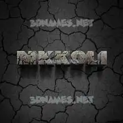 mkkoli in Cracked Stone style - 3D name wallpaper