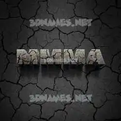 mmma in Cracked Stone style - 3D name wallpaper
