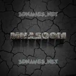 mnasoom in Cracked Stone style - 3D name wallpaper