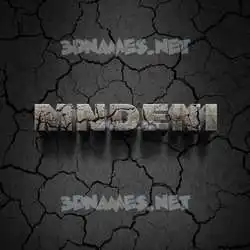 mndeni in Cracked Stone style - 3D name wallpaper