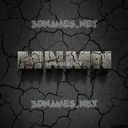 mnmn in Cracked Stone style - 3D name wallpaper