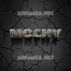 mochy in Cracked Stone style - 3D name wallpaper