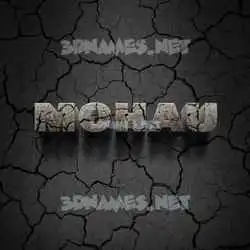 mohau in Cracked Stone style - 3D name wallpaper