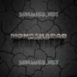 mohdshadab in Cracked Stone style - 3D name wallpaper