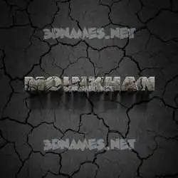 moinkhan in Cracked Stone style - 3D name wallpaper