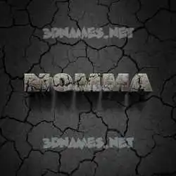 momma in Cracked Stone style - 3D name wallpaper
