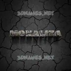 monaliza in Cracked Stone style - 3D name wallpaper