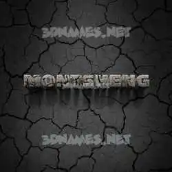 montsheng in Cracked Stone style - 3D name wallpaper