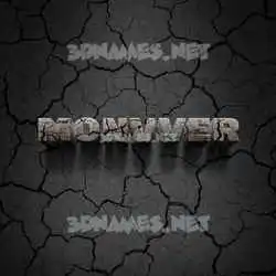 monvver in Cracked Stone style - 3D name wallpaper
