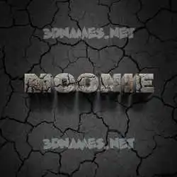 moonie in Cracked Stone style - 3D name wallpaper
