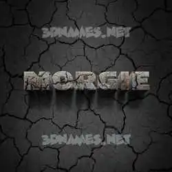 morgie in Cracked Stone style - 3D name wallpaper