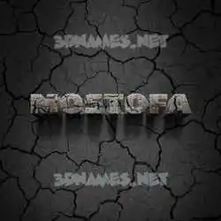 mostofa in Cracked Stone style - 3D name wallpaper