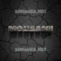 mousami in Cracked Stone style - 3D name wallpaper
