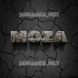 moza in Cracked Stone style - 3D name wallpaper