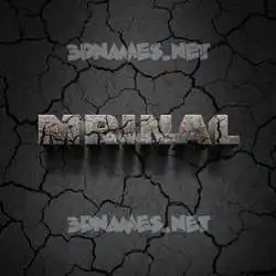 mrinal in Cracked Stone style - 3D name wallpaper