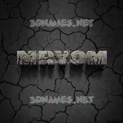 mryom in Cracked Stone style - 3D name wallpaper