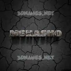 mshasho in Cracked Stone style - 3D name wallpaper