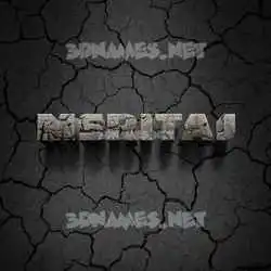 msritaj in Cracked Stone style - 3D name wallpaper