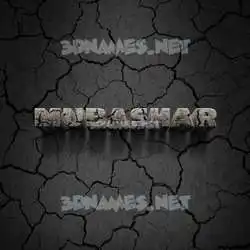 mubashar in Cracked Stone style - 3D name wallpaper